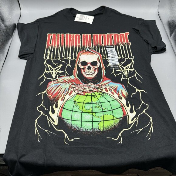 Falling In Reverse Reaper World T-Shirt SMALL New - Picture 1 of 5